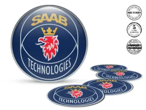 Saab Badge Cupola Logo Adesivi Ruota Stilosi